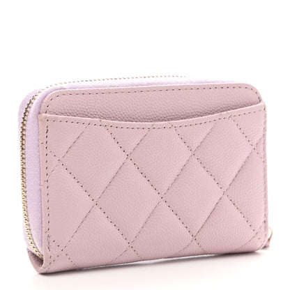 Chanel Caviar Quilted Zip Coin Purse Light Pink 3 of 8