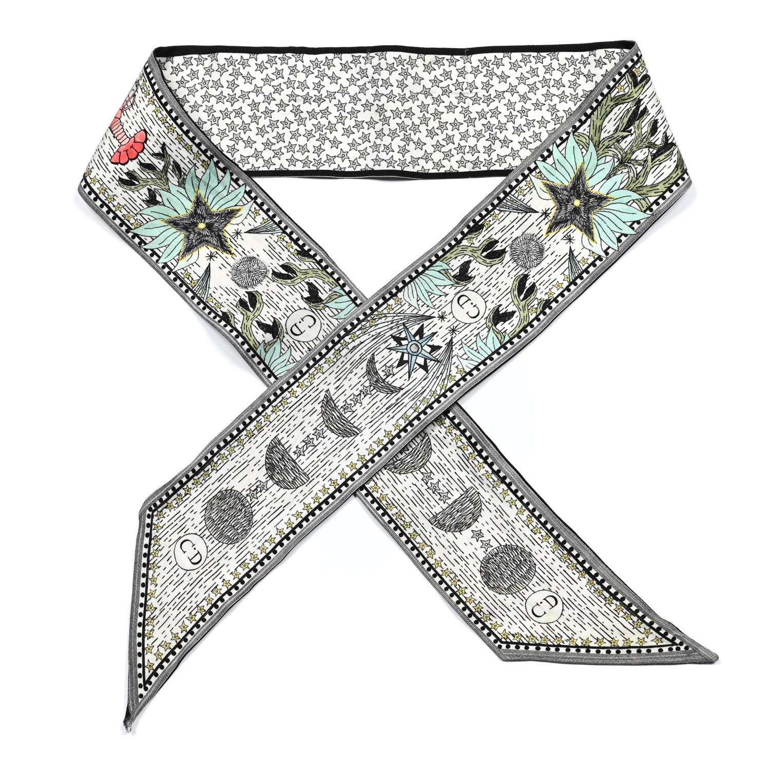Christian Dior Silk La Lune Mitzah Scarf 1 of 8