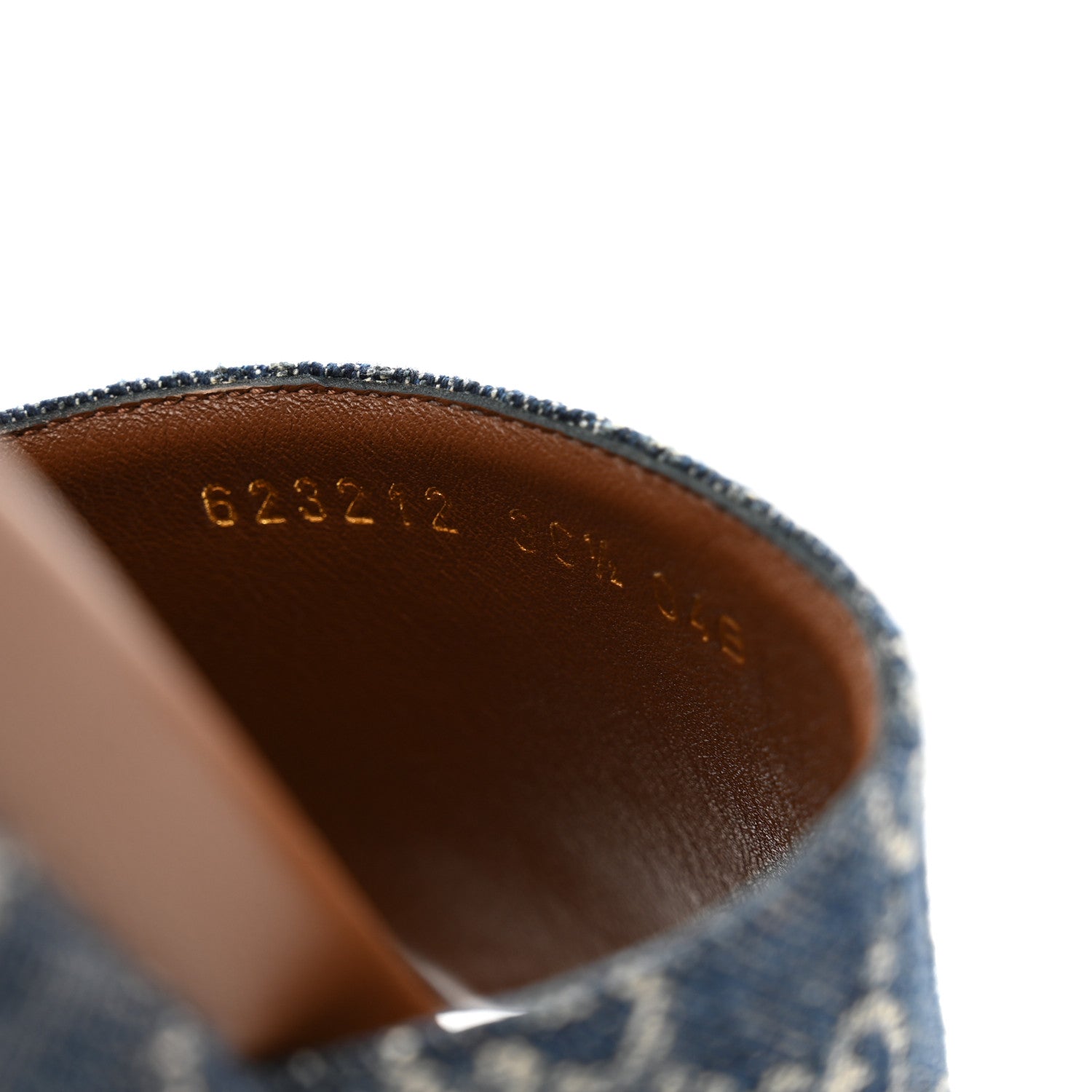 Gucci New Denim GG Monogram Angelina Platform 55mm Slide Sandals 36.5 Blue Tea 8 of 9