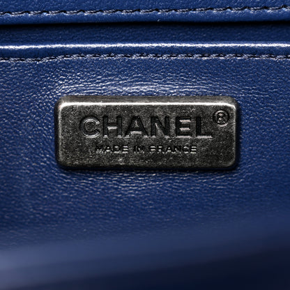 Chanel Lambskin Tile Medium Mosaic Boy Flap Navy Multicolor 6 of 12