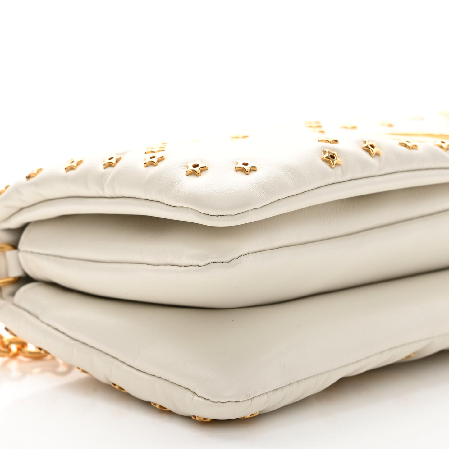 Calfskin Star Motif Macrocannage Mini Caro Bag Latte