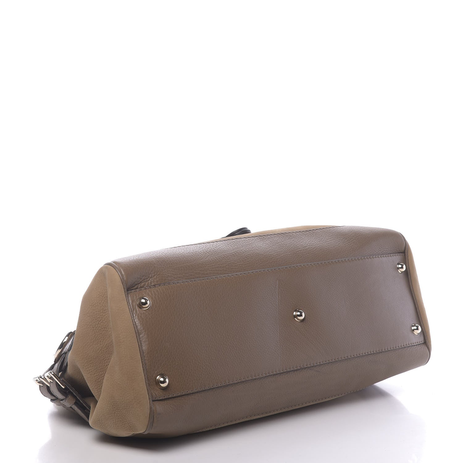 Gucci Nubuck Medium Web Heritage Shoulder Bag Taupe 4 of 16