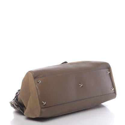 Gucci Nubuck Medium Web Heritage Shoulder Bag Taupe 4 of 16