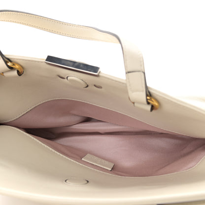 Gucci Lambskin Small Linea Matisse Top Handle Bag Mystic White 5 of 15