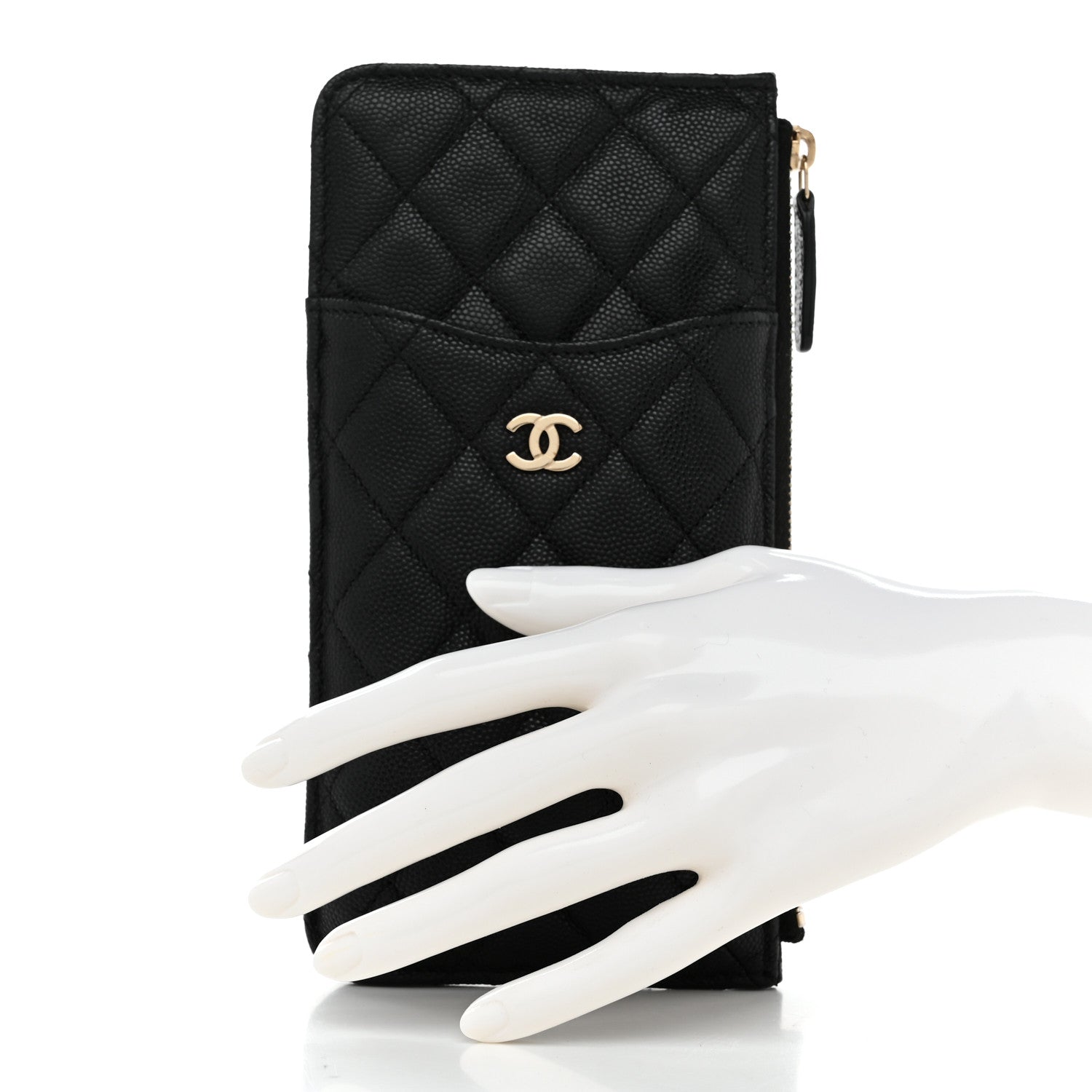 Chanel Caviar Quilted Classic iPhone Pouch Black 2 of 7