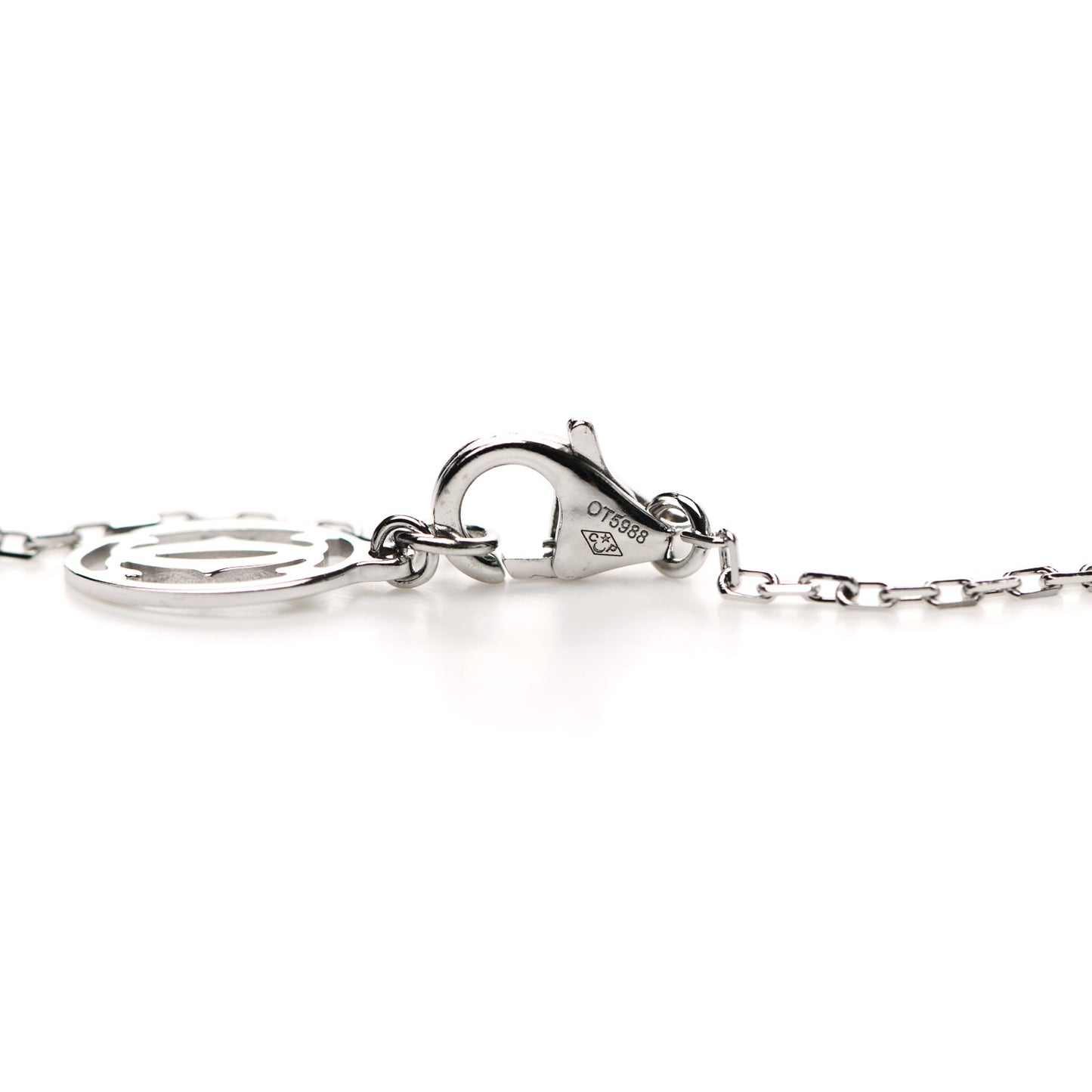 18K White Gold Diamond LM D'Amour Pendant Necklace