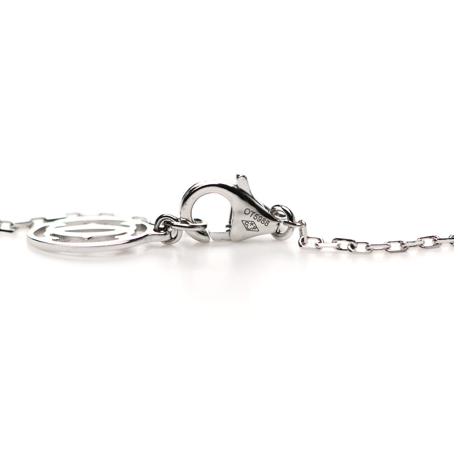 Cartier 18K White Gold Diamond LM D'Amour Pendant Necklace 5 of 5