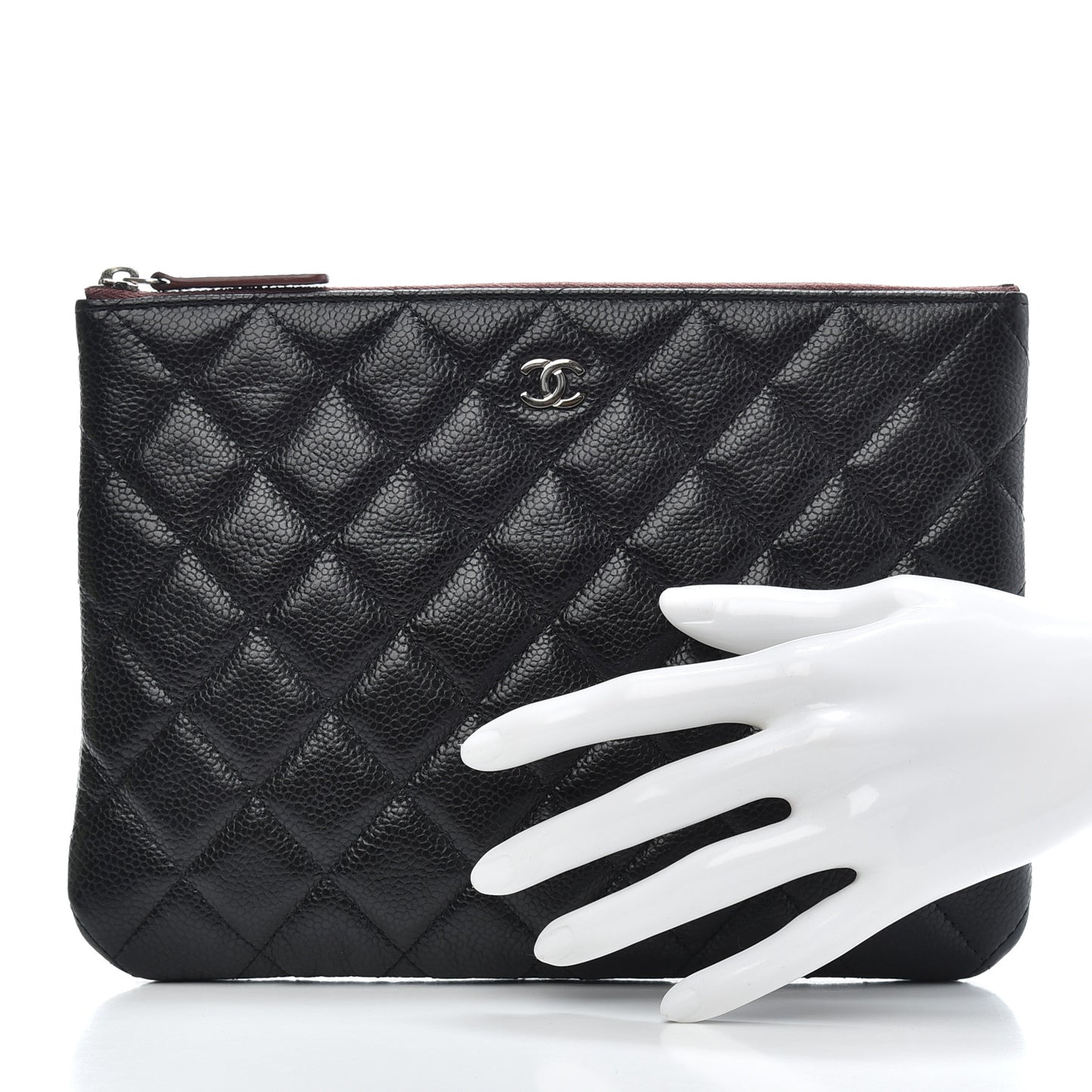 Caviar Quilted Medium Cosmetic Case Black