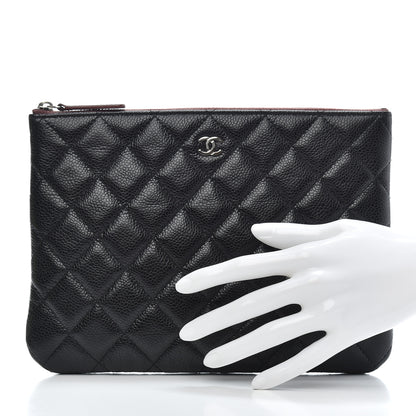 Chanel Caviar Quilted Medium Cosmetic Case Black 2 of 8