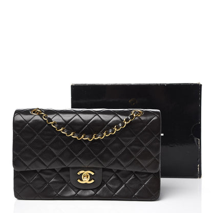 Chanel Lambskin Quilted Medium Double Flap Black 10 of 10