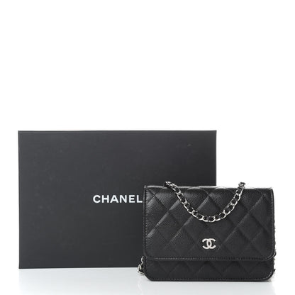 Chanel Caviar Quilted Mini Wallet On Chain WOC Black 10 of 10