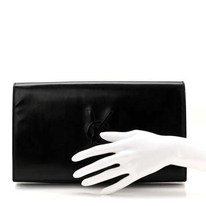Saint Laurent Patent Calfskin Monogram Large Belle De Jour Clutch Black 2 of 7