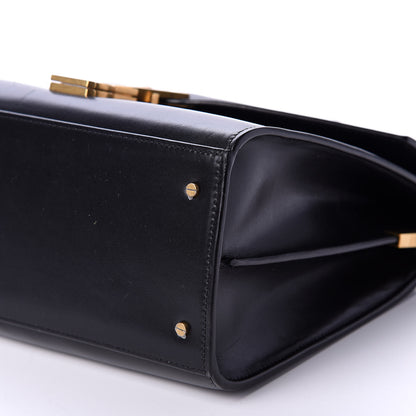 Saint Laurent Smooth Calfskin Medium Classic Monogram Cassandra Top Handle Black Rouge Legion 8 of 13