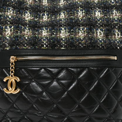 Chanel Tweed Aged Calfskin Quilted Casual Style Hobo Black 8 of 10