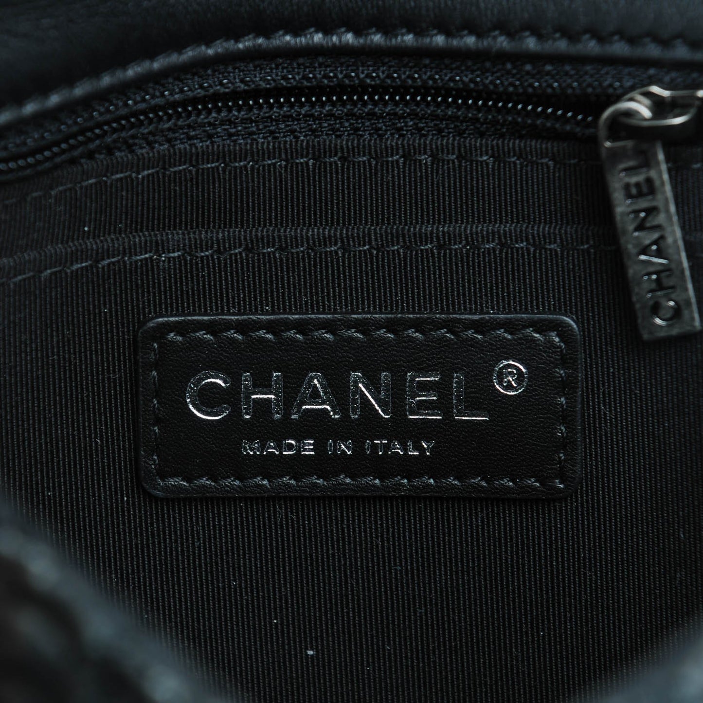 Lambskin Embroidered Mini Flap Black