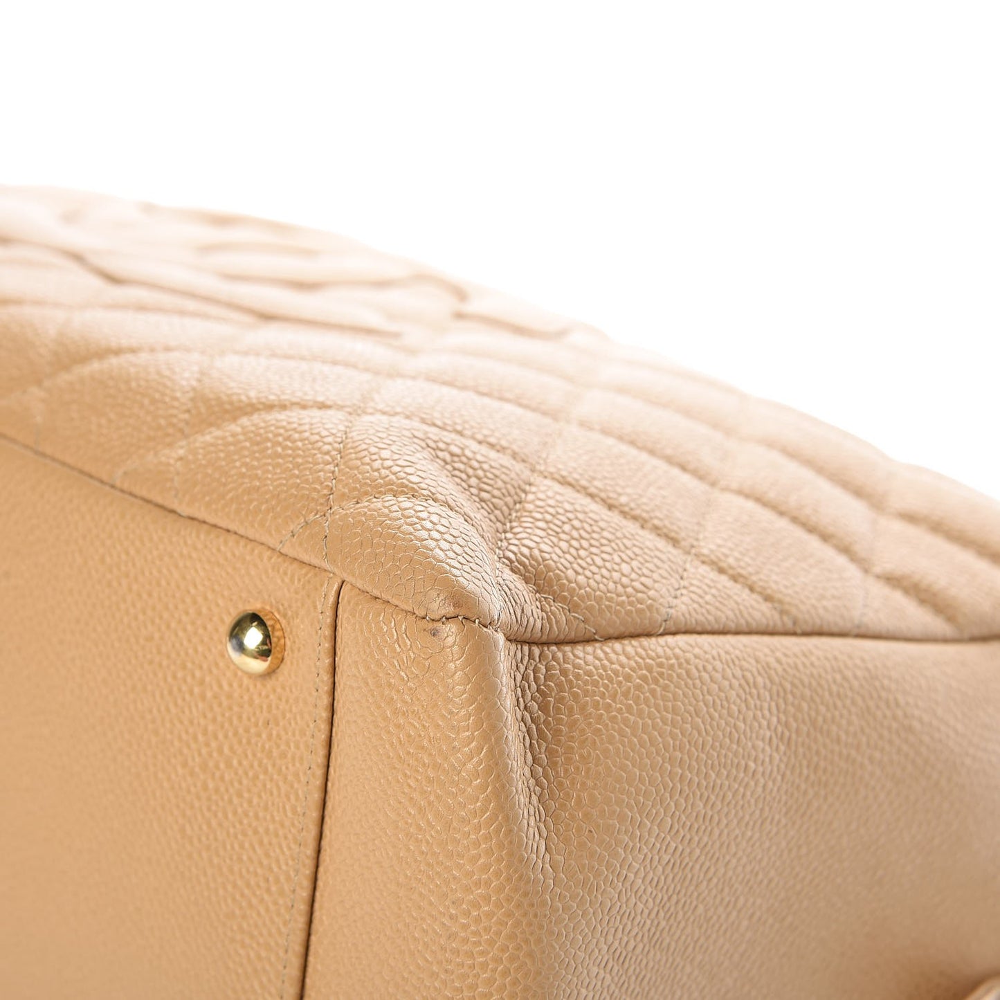 Caviar Quilted Grand Timeless Tote GTT Beige