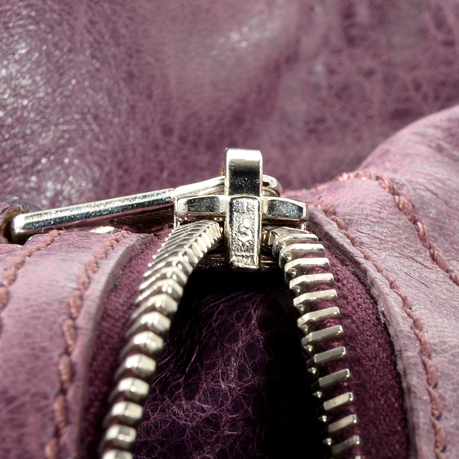Balenciaga Agneau Giant 21 Silver Hardware Envelope Clutch Murier 11 of 11