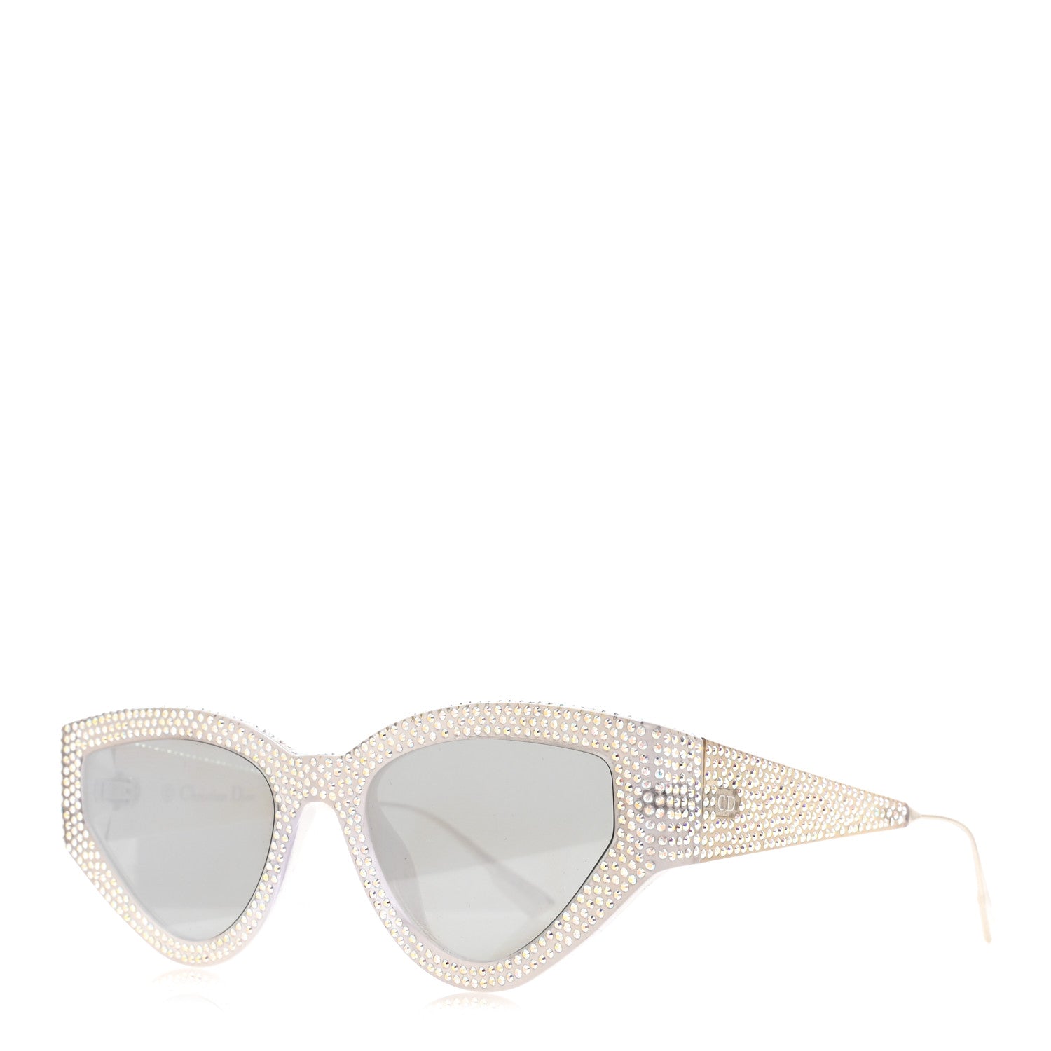 Christian Dior Acetate Crystal CatStyleDior1S Sunglasses Silver 1 of 9