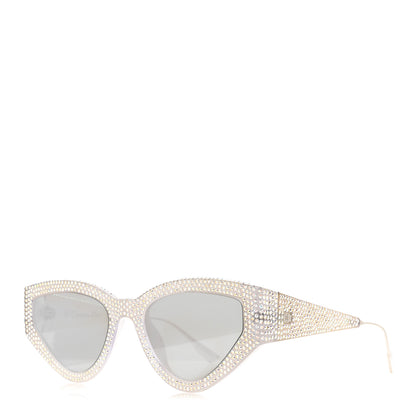 Christian Dior Acetate Crystal CatStyleDior1S Sunglasses Silver 1 of 9