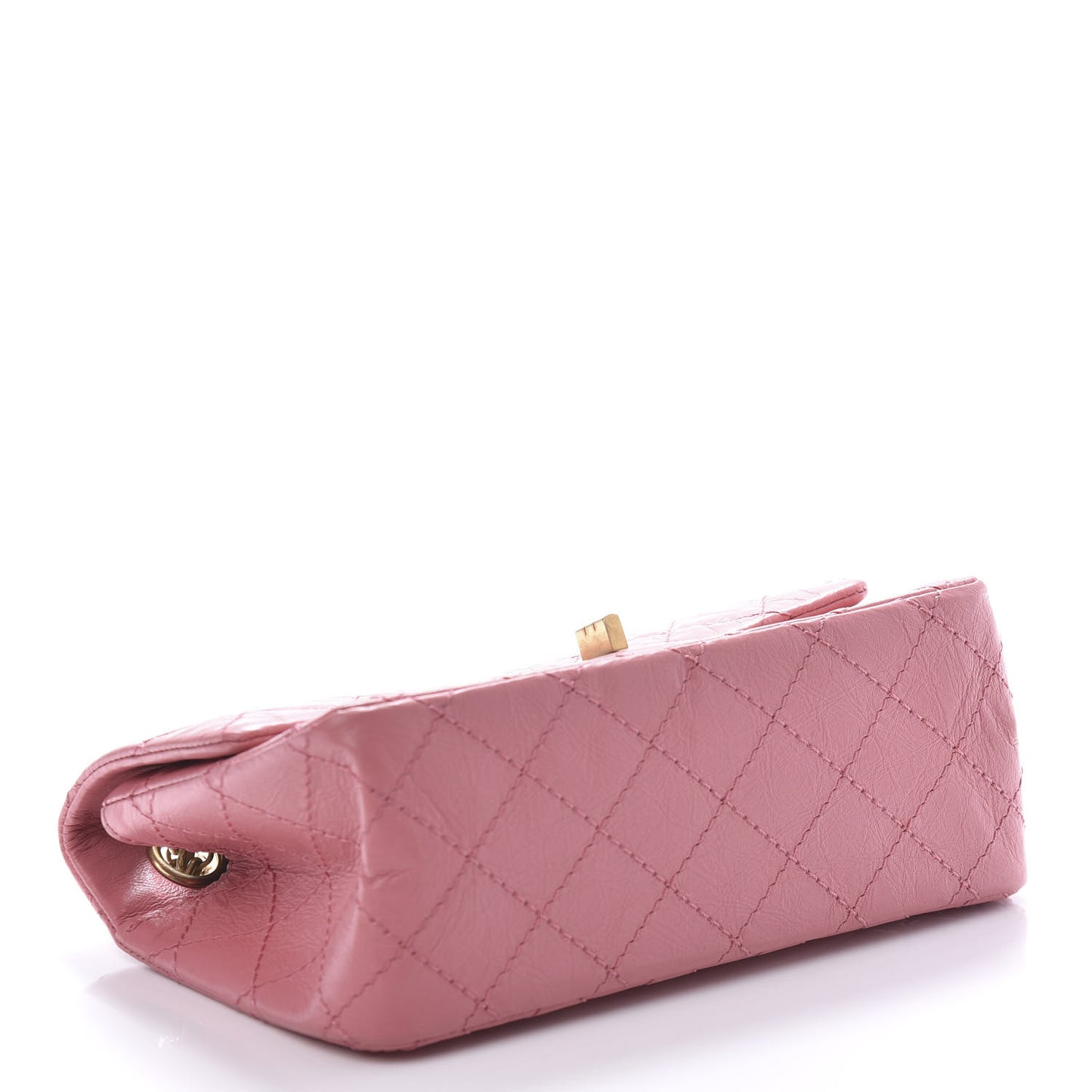 Aged Calfskin Quilted 2.55 Reissue Mini Flap Pink