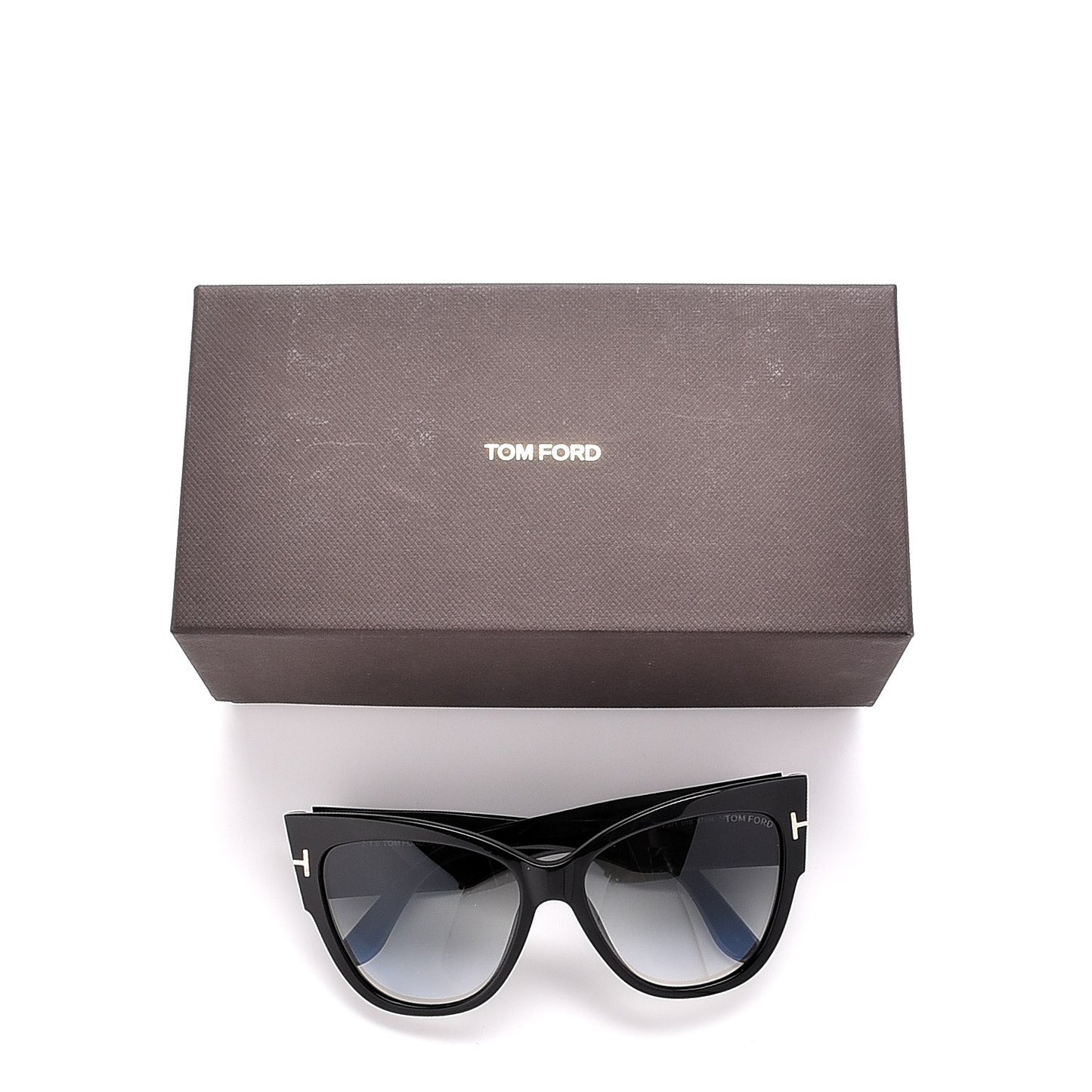 Acetate Anoushka Cat Eye Sunglasses TF371 Black