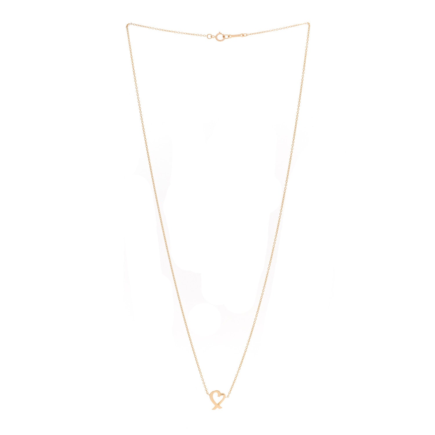 Tiffany 18K Yellow Gold Mini Paloma Picasso Loving Heart Pendant Necklace 3 of 5