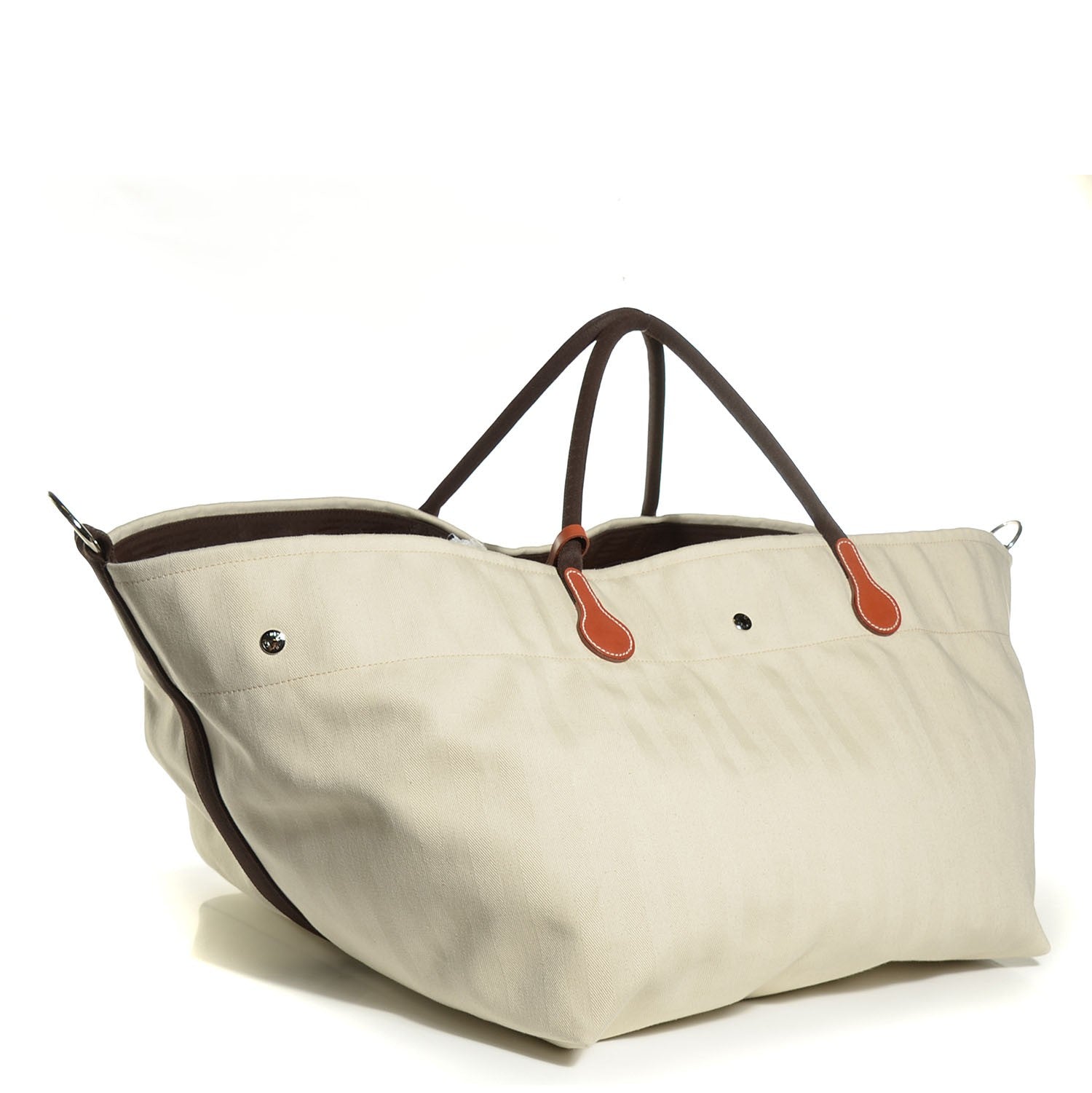 Hermes Natural Toile Fourre Tout du Cavalier Carryall Tote 3 of 15