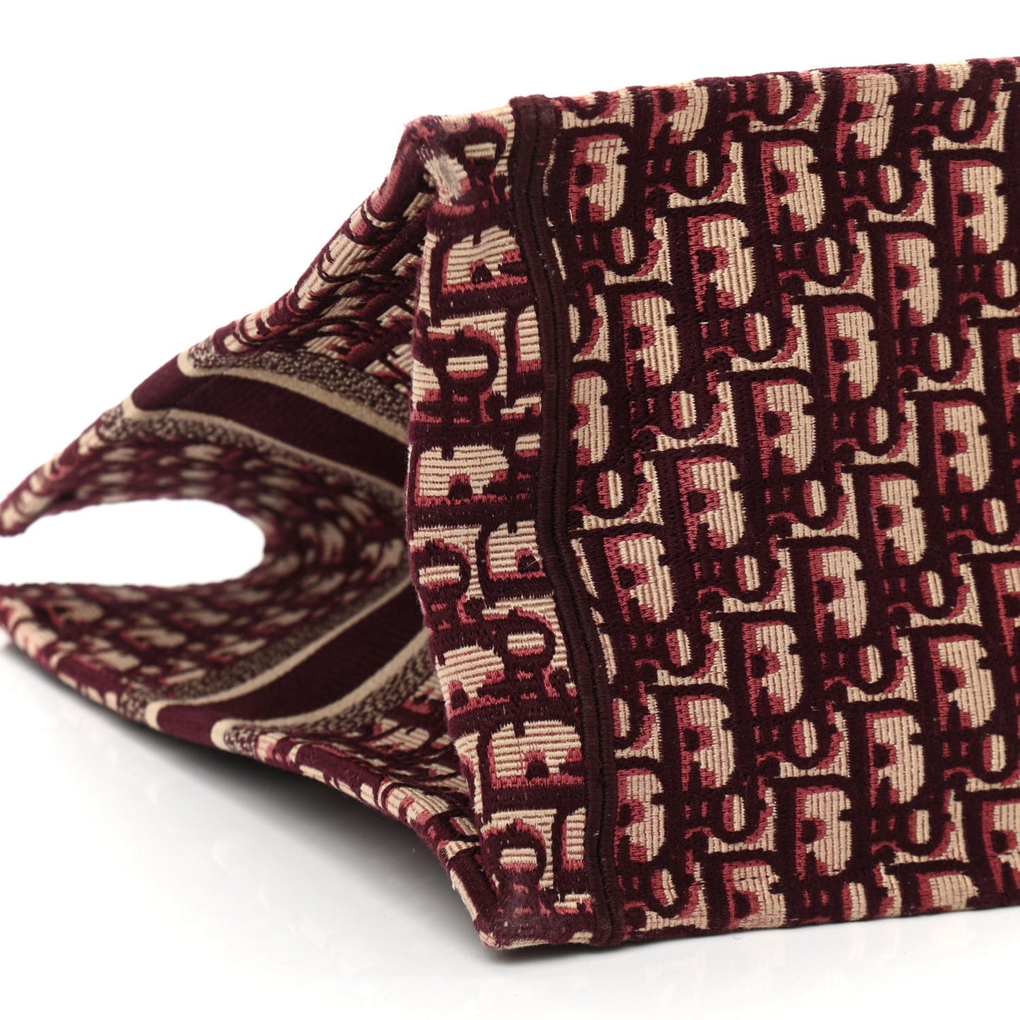 Oblique Large Book Tote Burgundy Multicolor