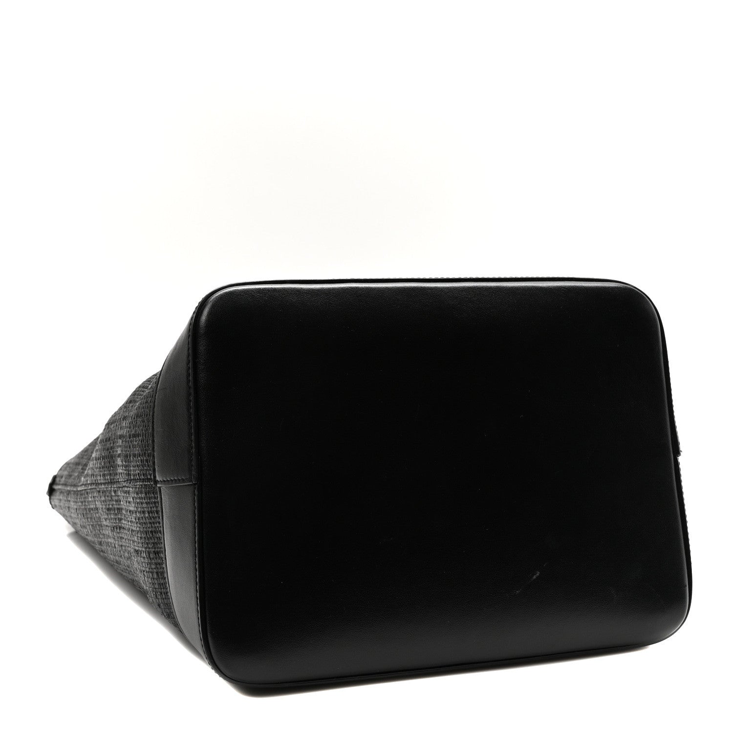 Saint Laurent Linen Canvas Teddy Shopping Bag Black 4 of 9