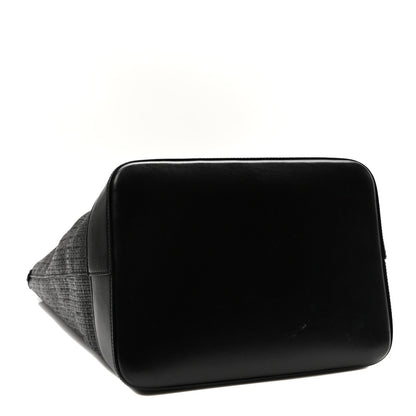 Saint Laurent Linen Canvas Teddy Shopping Bag Black 4 of 9
