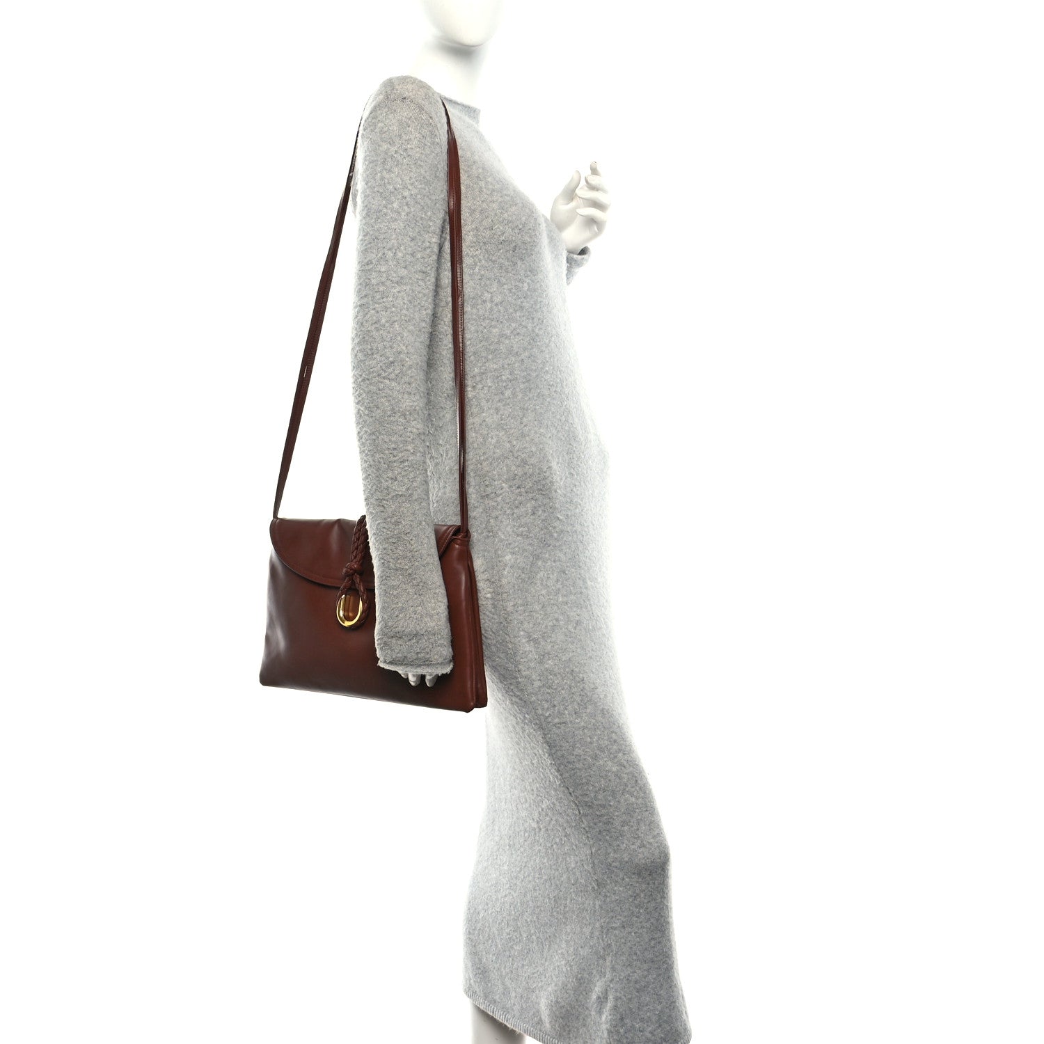 Bottega Veneta Smooth Calfskin Medium Liberta Shoulder Bag Sapele 2 of 9