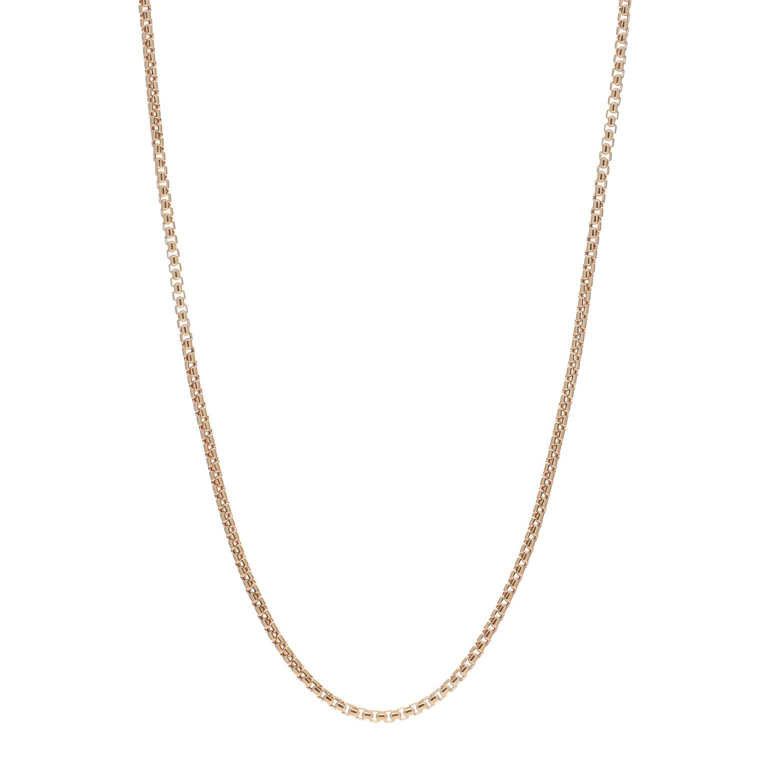 David Yurman 18K Rose Gold 2.7mm Box Chain Necklace 20" 1 of 4