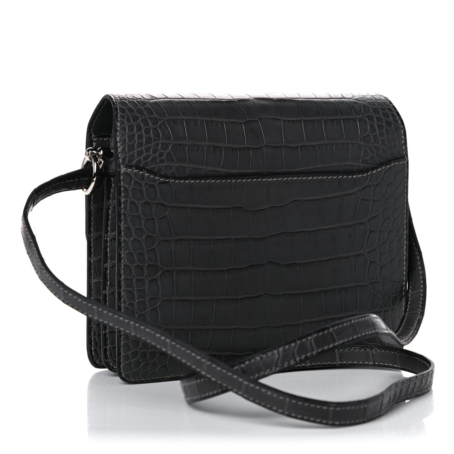 Matte Alligator Mini Sac Roulis Graphite