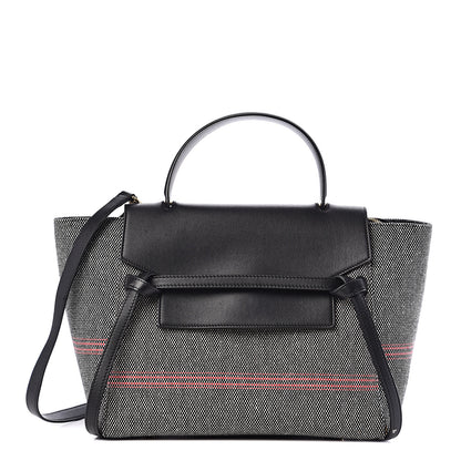 Celine Cotton Canvas Calfskin Mini Belt Bag Black 1 of 13