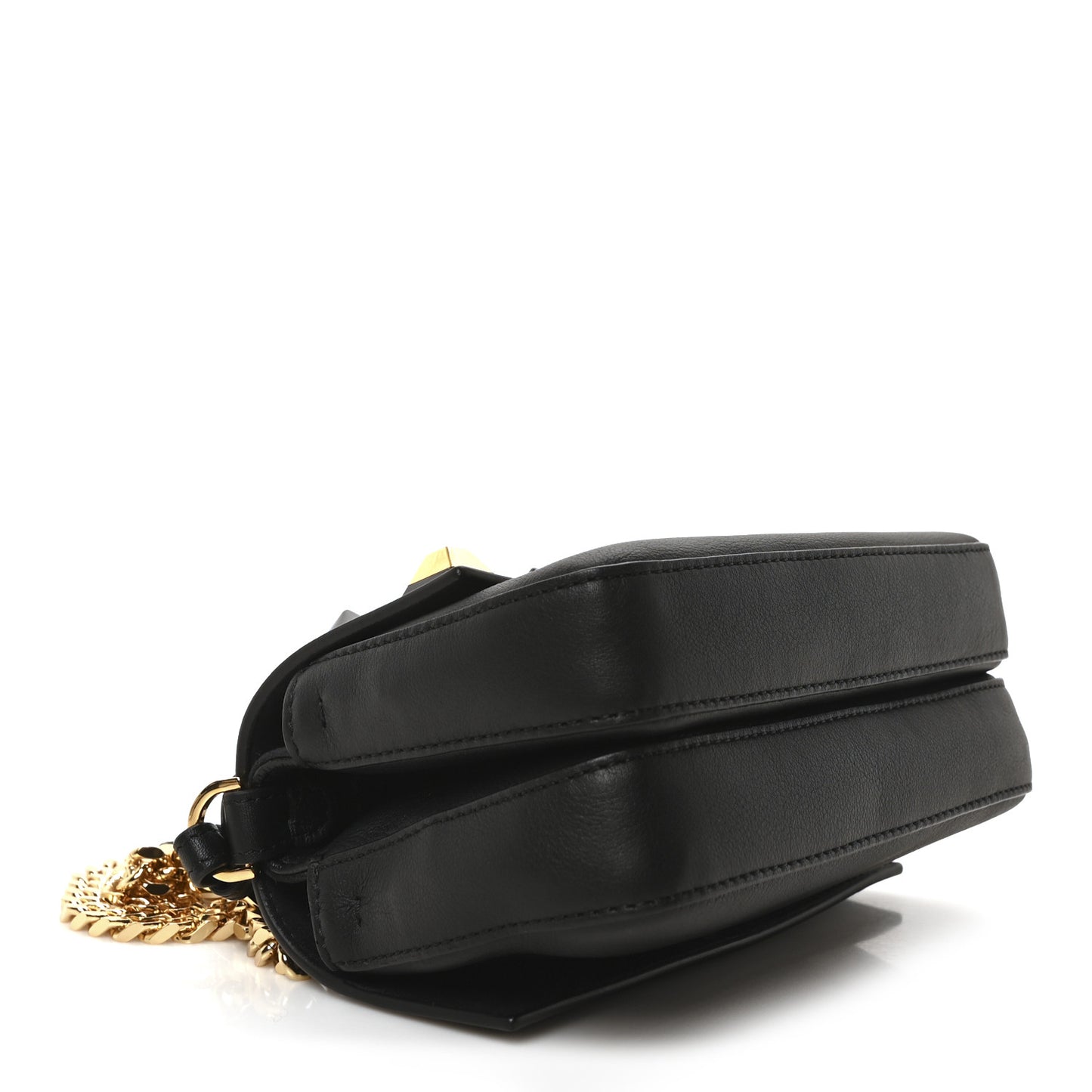 Vitello Dolce Studded Micro Double Baguette Black