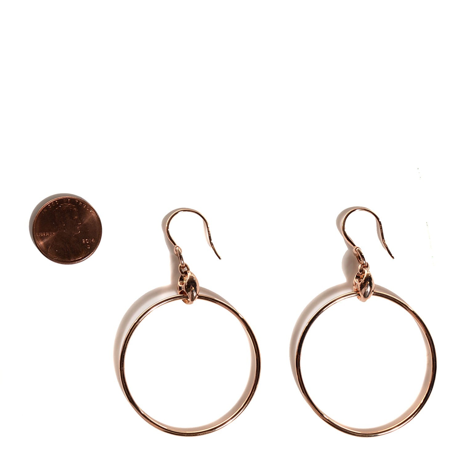 Gucci 18K Rose Gold Marina Hoop Earrings 7 of 10