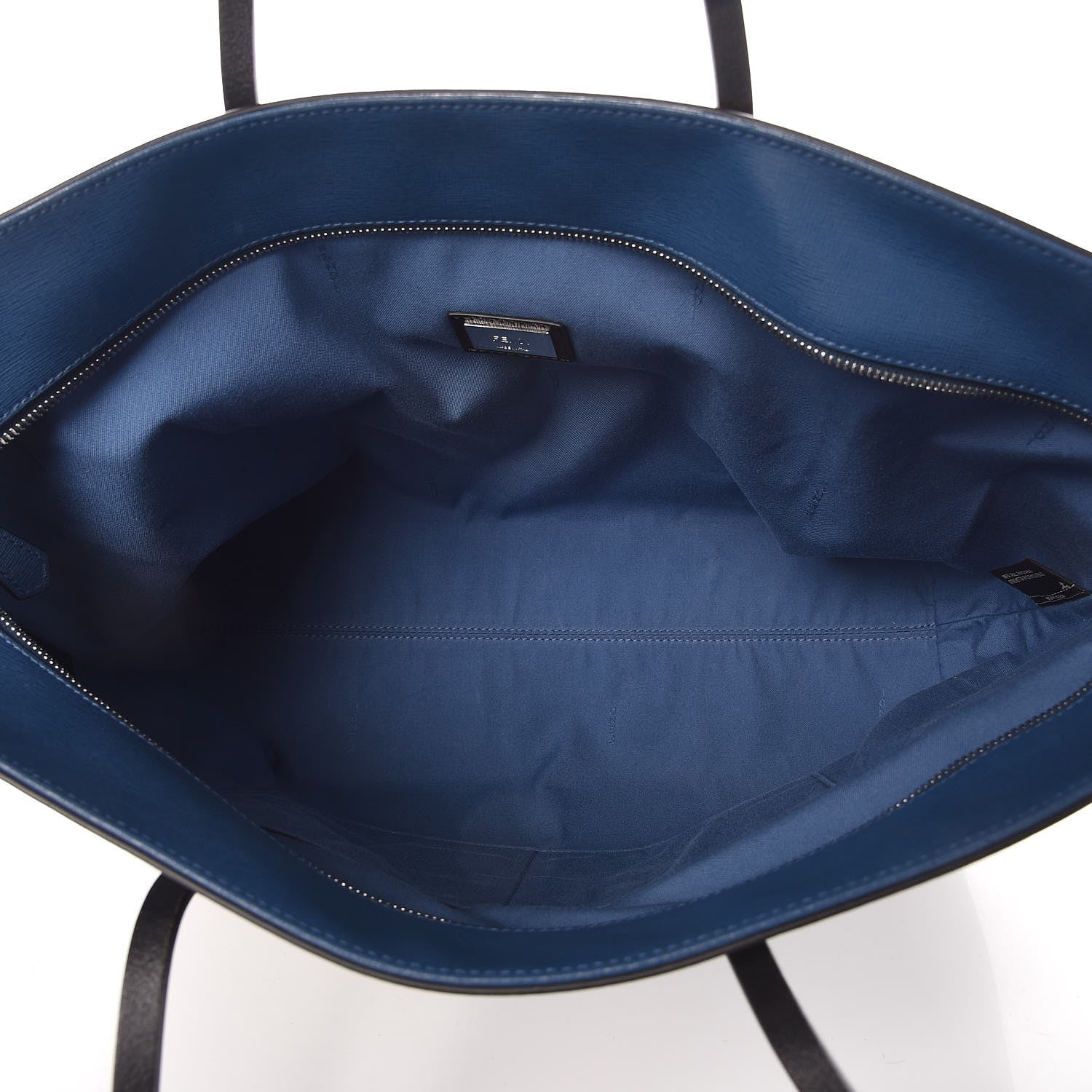 Fendi Vitello Elite Cuoio Monster Buggies Medium Roll Tote Black Multicolor Blue Cobalto 5 of 11