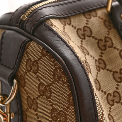 Gucci Monogram Vintage Web Medium Boston Dark Brown 18 of 18
