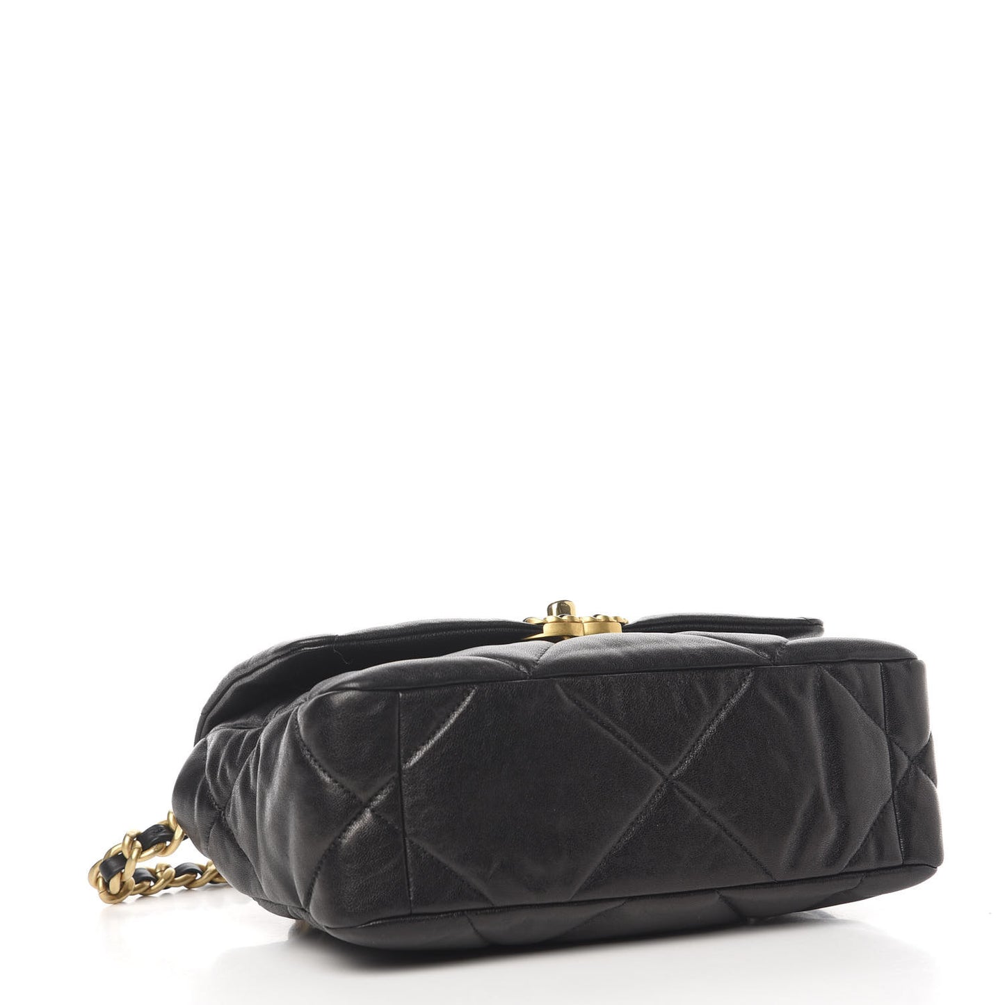 Lambskin Quilted Medium 19 Flap Black