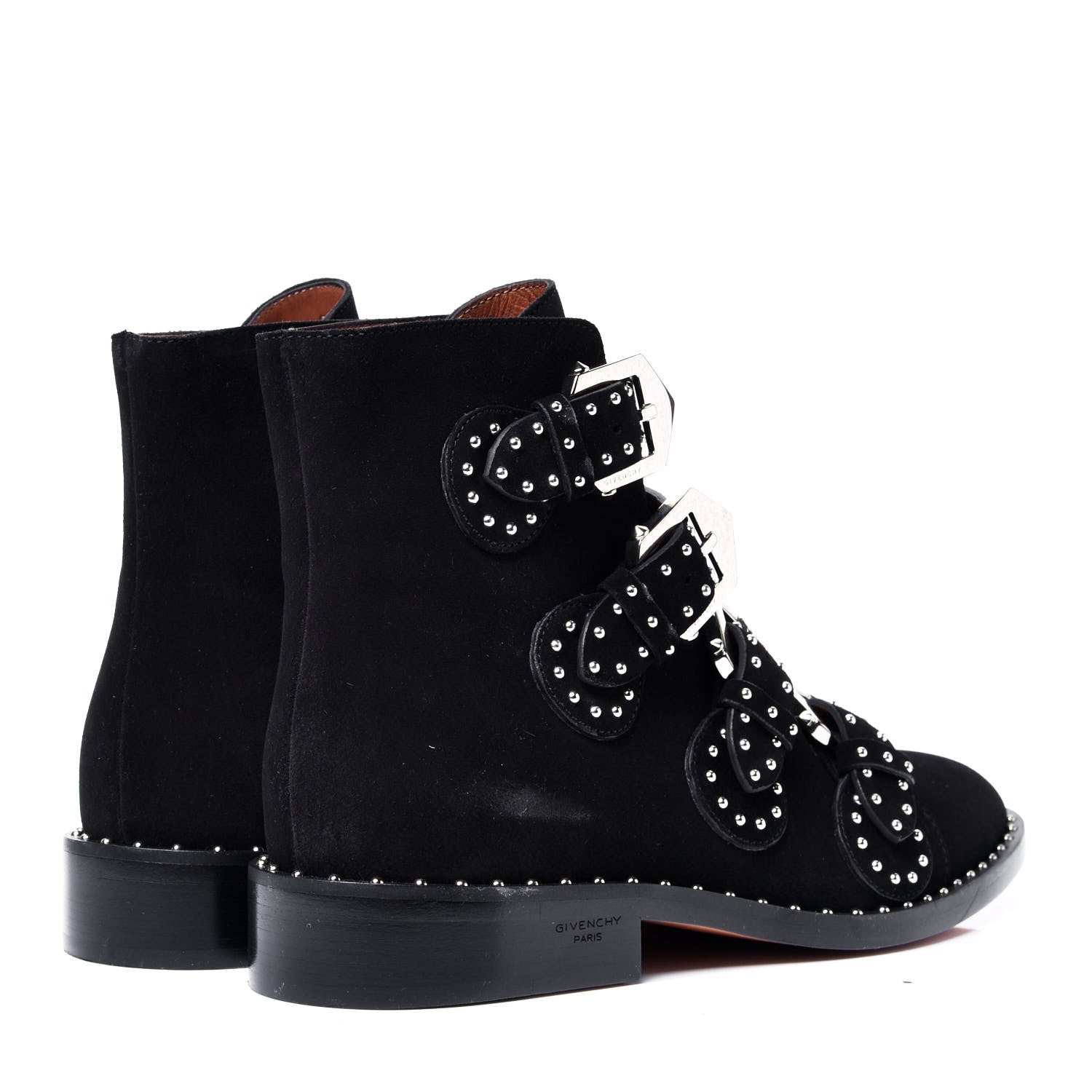 Givenchy Velvet Studded Prue Buckle Bootie 38 Black 3 of 10