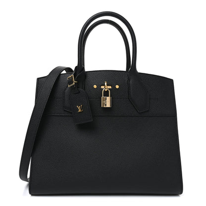 Louis Vuitton Taurillon City Steamer MM Black 1 of 9