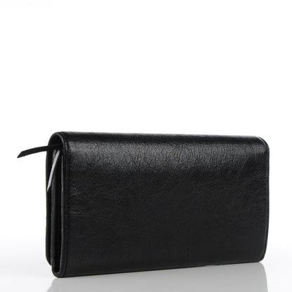 Balenciaga Agneau Classic Hardware Money Wallet Black 3 of 8