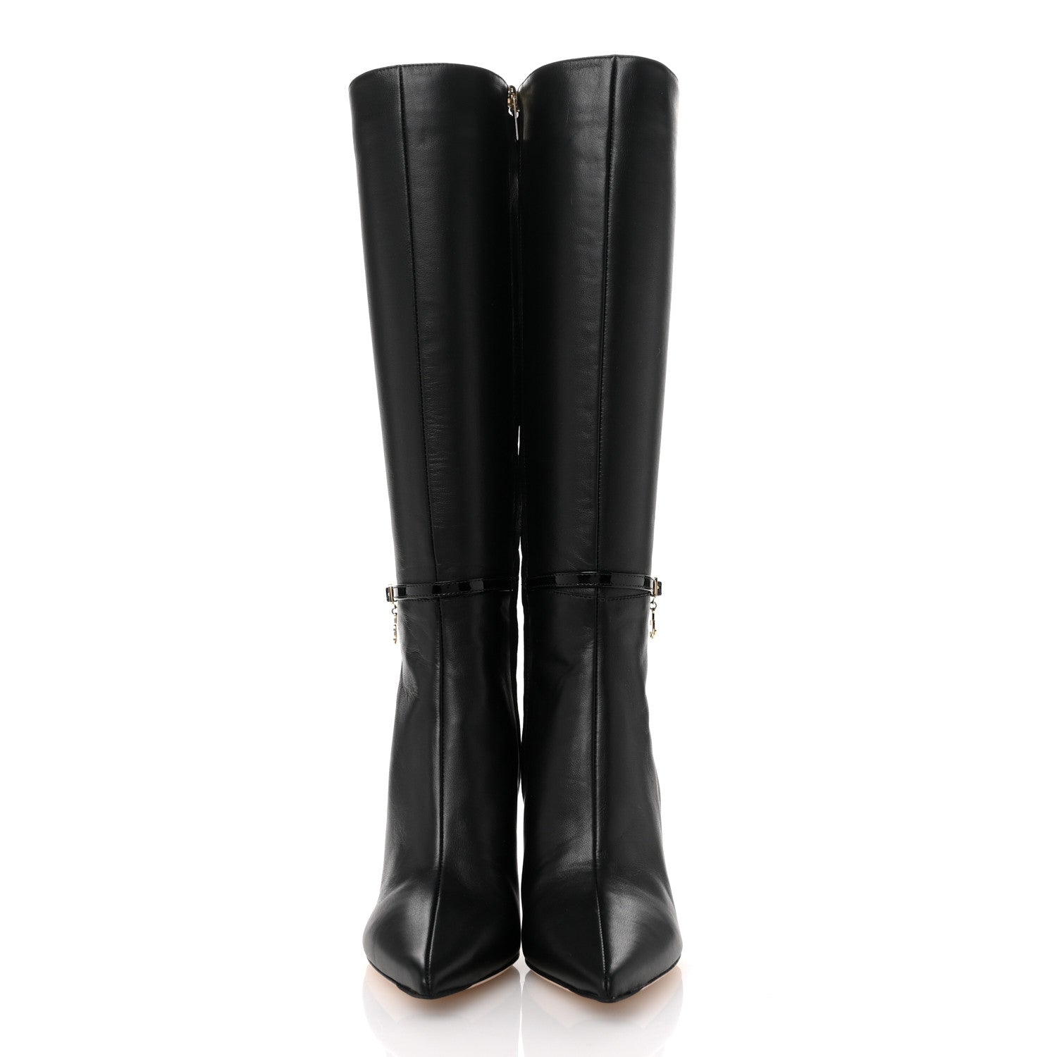 Jimmy Choo Calfskin Leni KB 85 Knee High Boots 38 Black 2 of 11