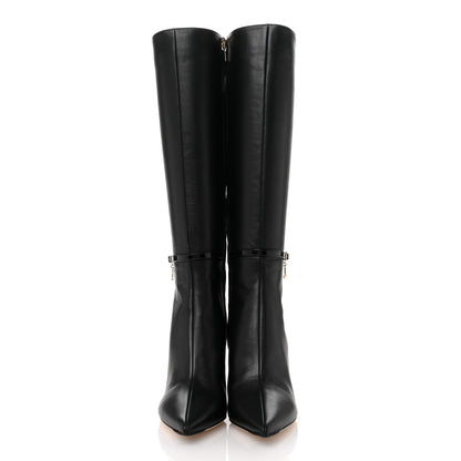 Jimmy Choo Calfskin Leni KB 85 Knee High Boots 38 Black 2 of 11