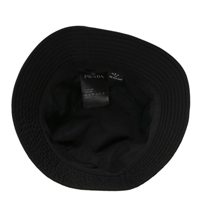 Prada Re-Nylon Metal Triangle Logo Womens Bucket Hat L Black 6 of 7