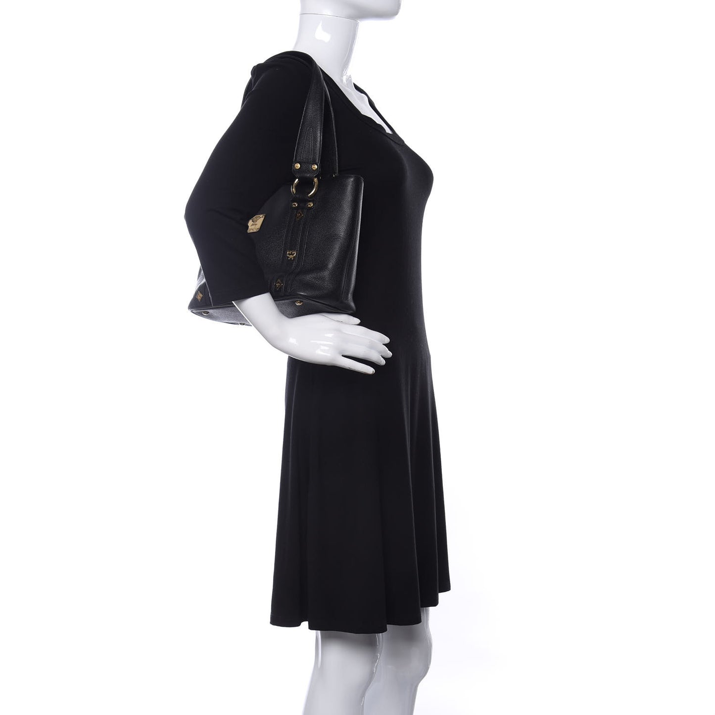 Grained Calfskin Mini Tote Black