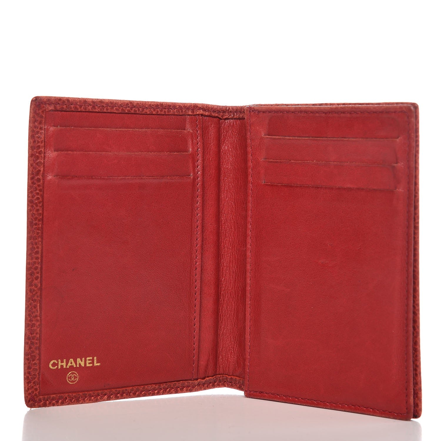 Chanel Caviar Timeless CC Card Holder Wallet Red 5 of 11
