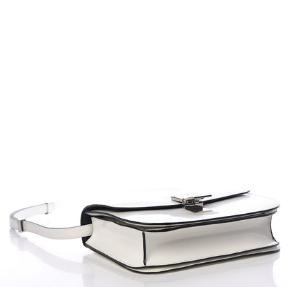 Celine Spazzolato Calfskin Medium Classic Box Flap Bag Optic White 4 of 12