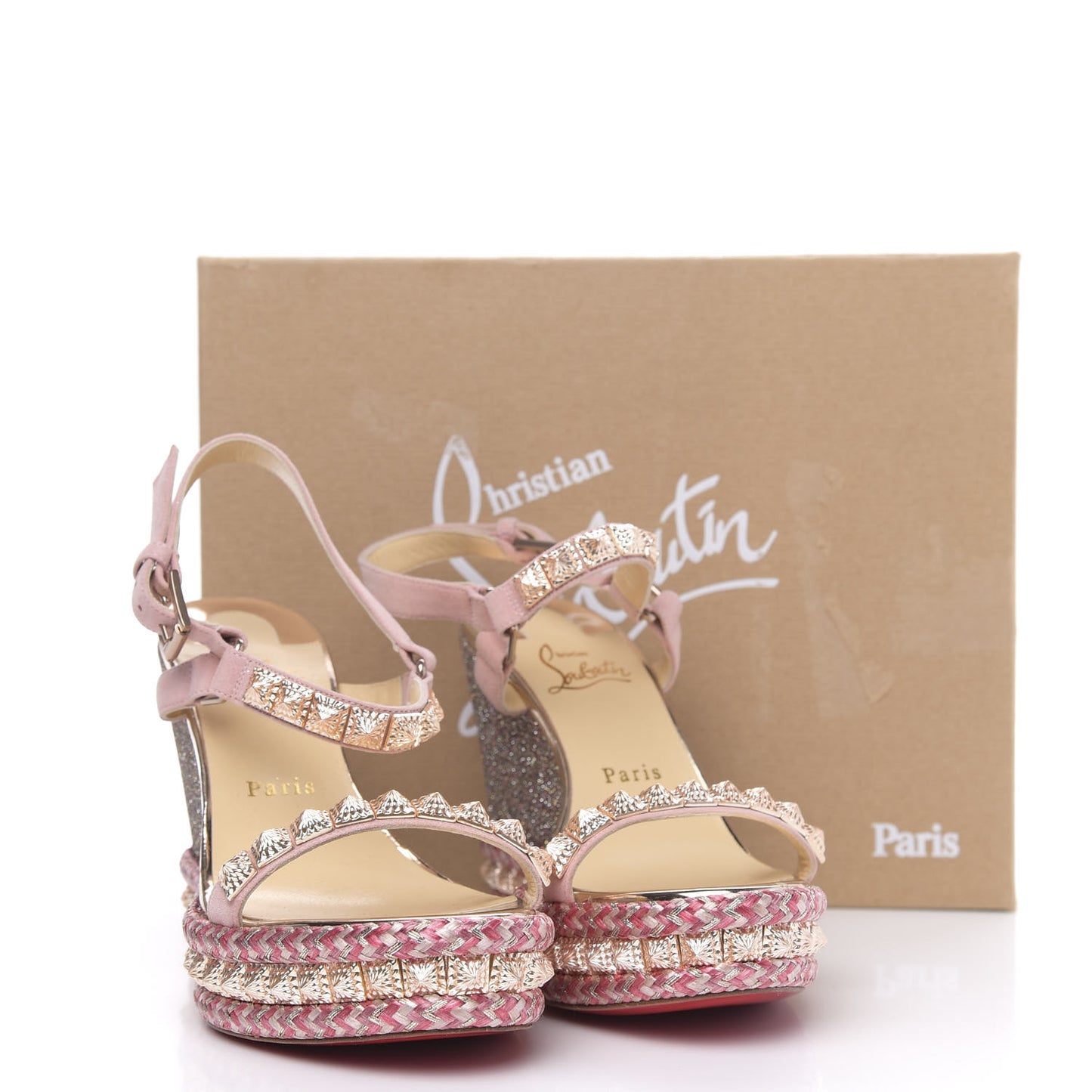 Suede Specchio Glitter Studded Pyradiams 110 Platform Sandals 39 Crepon