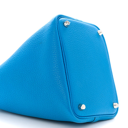 Hermes Taurillon Clemence Picotin Lock 18 PM Bleu Zanzibar 9 of 11